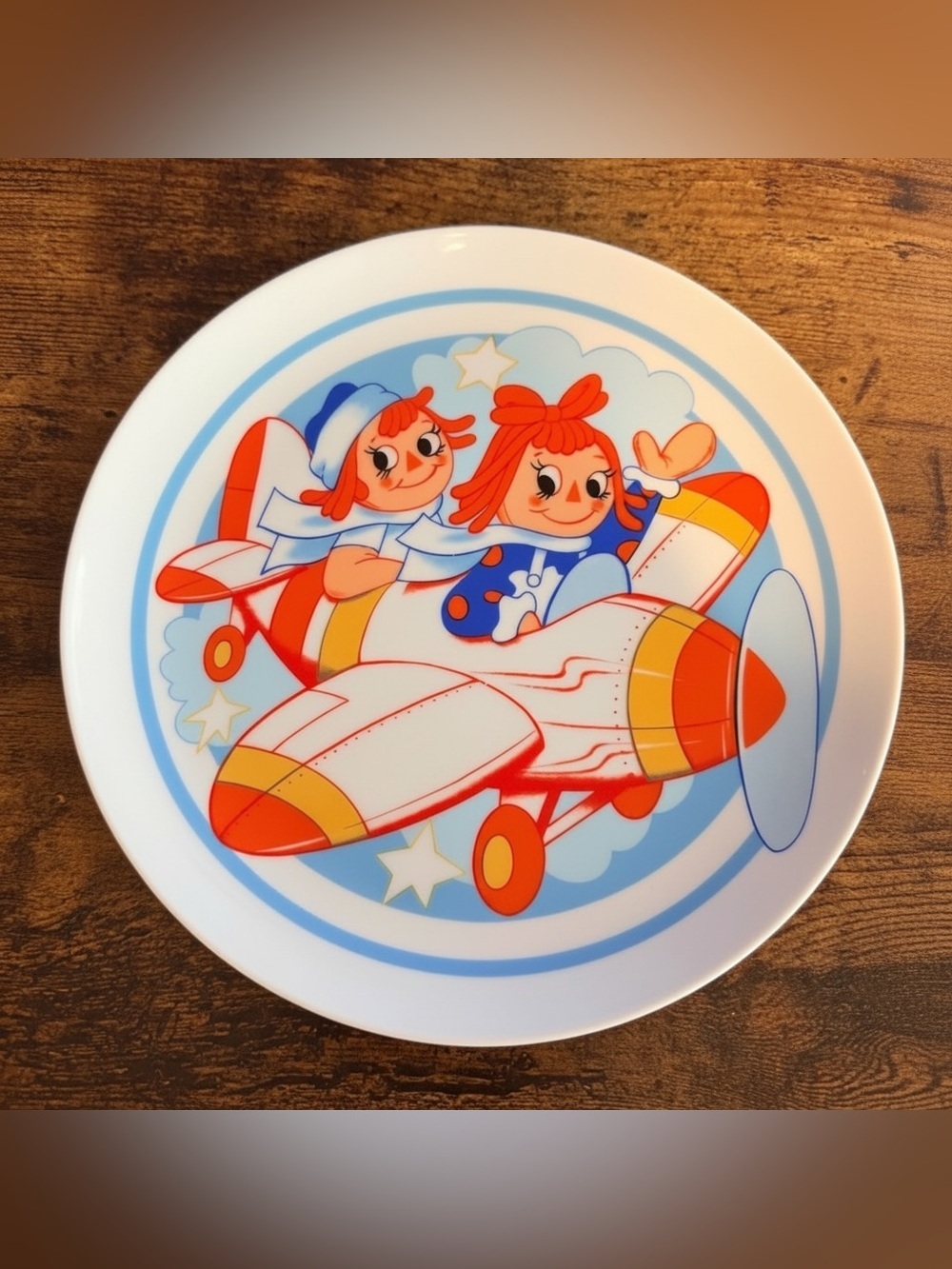 1982 Raggedy Ann and Andy “Flying High” Ceramic Collectible Plate